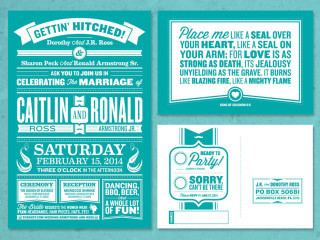 Armstrong Wedding Invitation